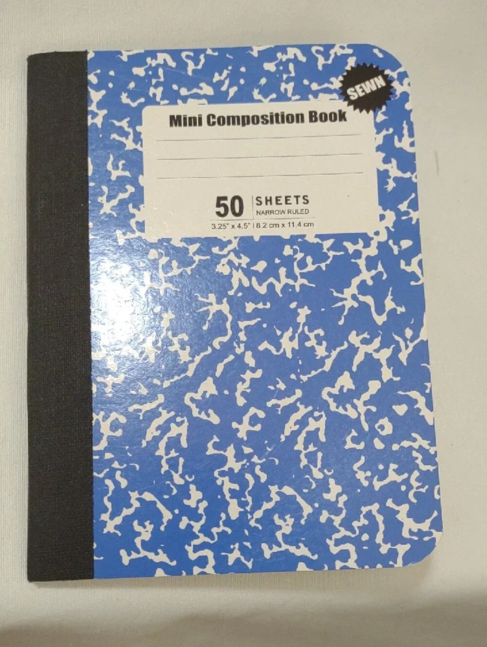 Blue Marble Composition Notebook with Black Spine